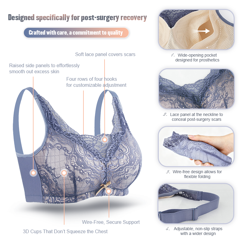 Post breast surgery bra, power - Mastectomy Bra Pocket avaliação e preço