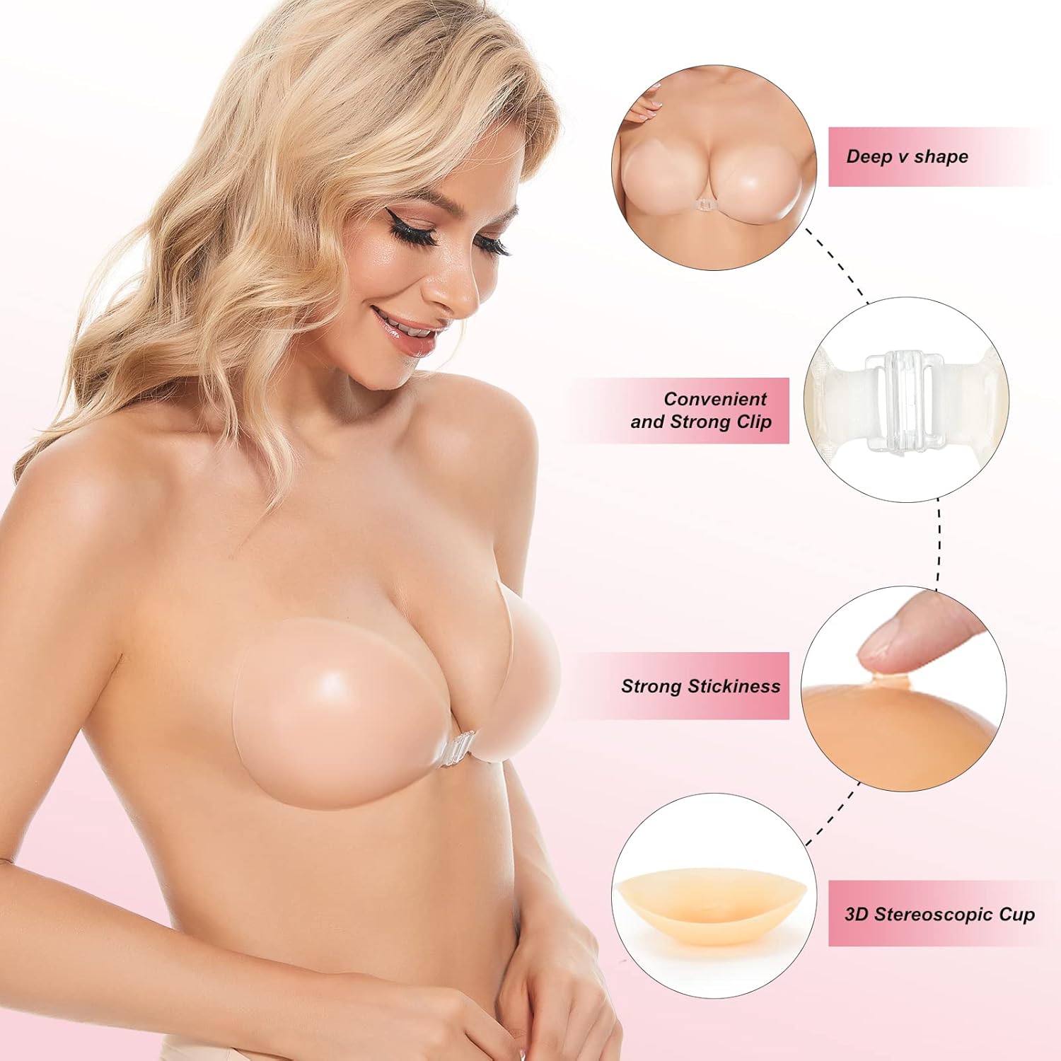 Sticky Bra Push Up Adhesive Br - Push Up Bra Silicone avaliação e preço