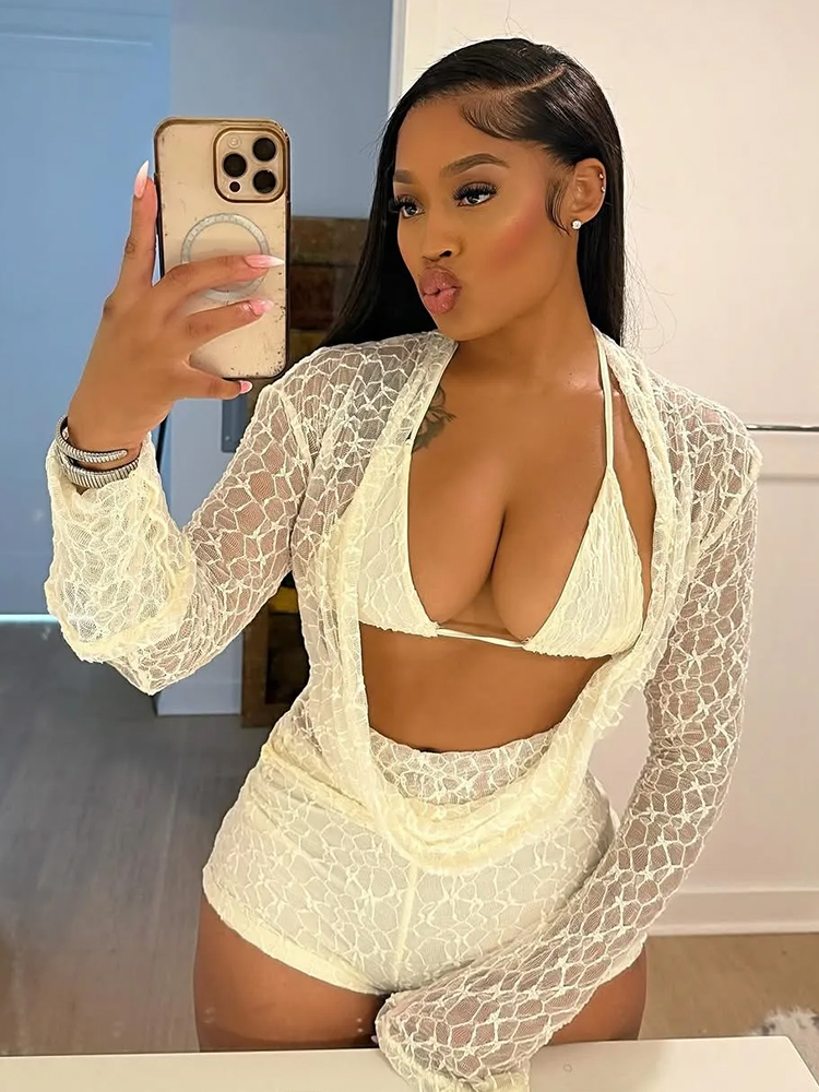 Weird Puss Sexy See Through 3  - Lace Bralette Set avaliação e preço