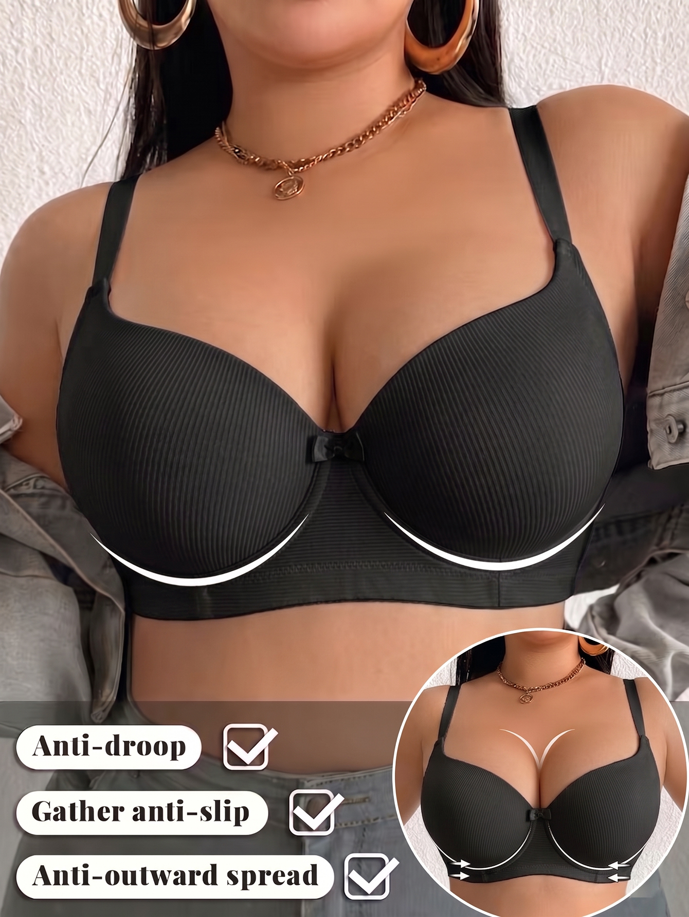 Plus Size Anti-Sagging Women B - Minimizer Bra Women avaliação e preço