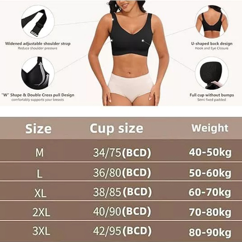 Women's Seamless Underwear Thi - Minimizer Bra Women avaliação e preço