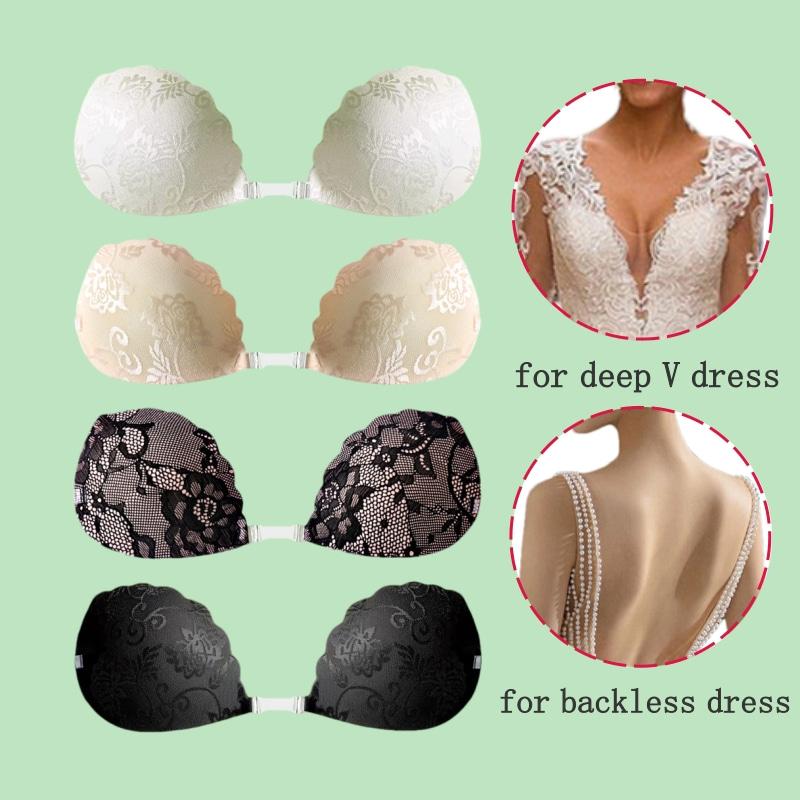 Lace Invisible Bra Backless St - Backless Bra Sticky avaliação e preço