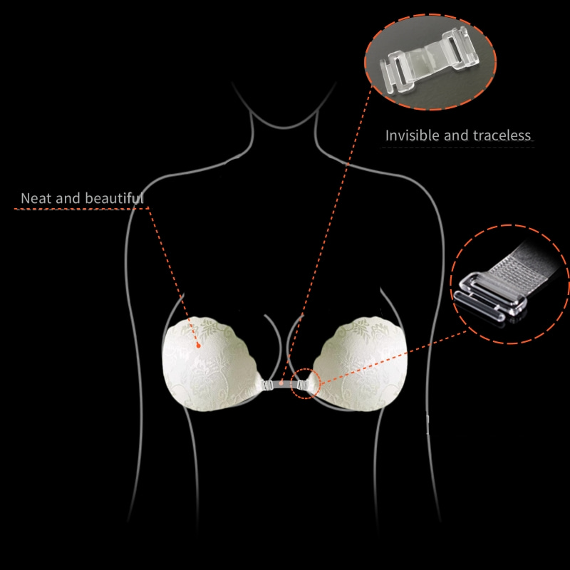 Lace Invisible Bra Backless St - Backless Bra Sticky avaliação e preço