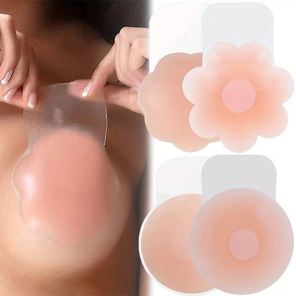 1Pairs Silicone Nipple Cover L - Push Up Bra Silicone avaliação e preço