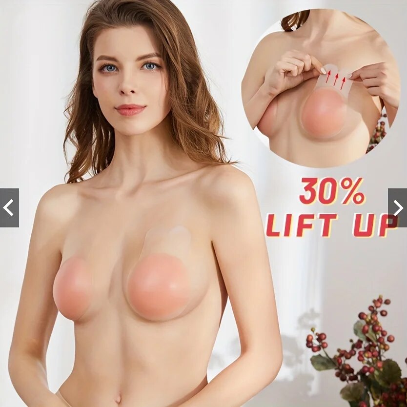 1Pairs Silicone Nipple Cover L - Push Up Bra Silicone avaliação e preço