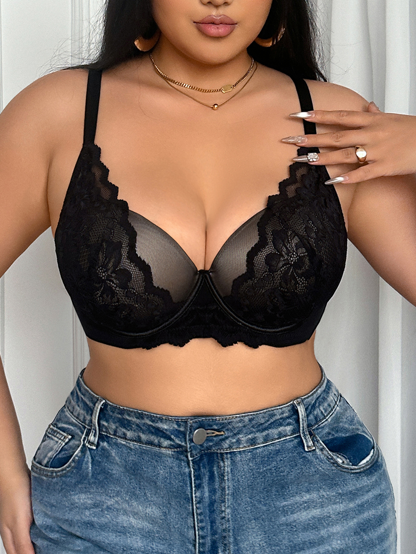 Wide Strap Plus Size Women Bra - Minimizer Bra Women avaliação e preço