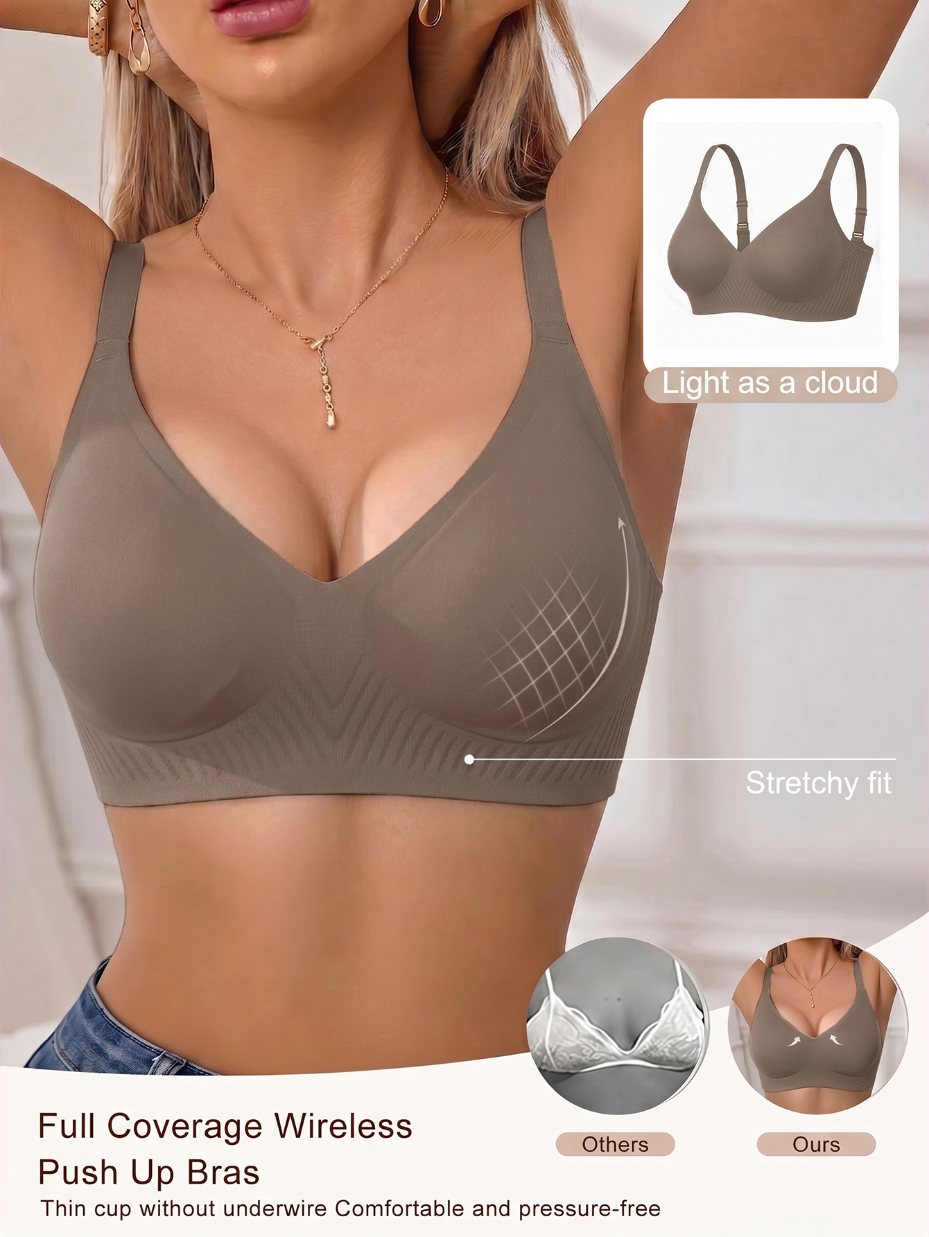 Full Coverage Push Up Jelly Su - Full Coverage Bra avaliação e preço