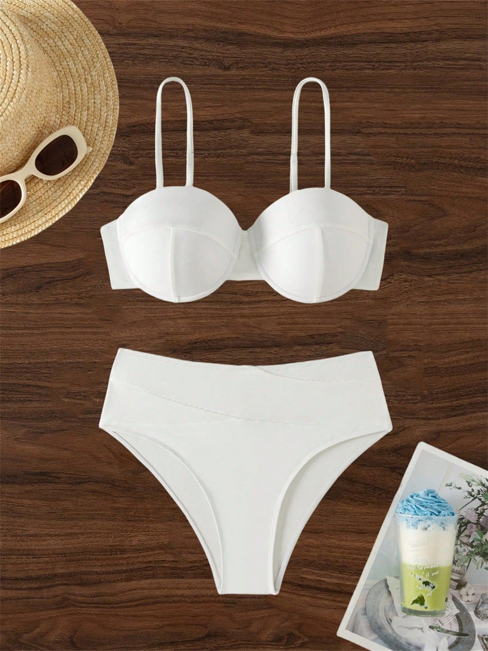 White Sling Bikini Bra Back La - Underwire Bra Padded avaliação e preço