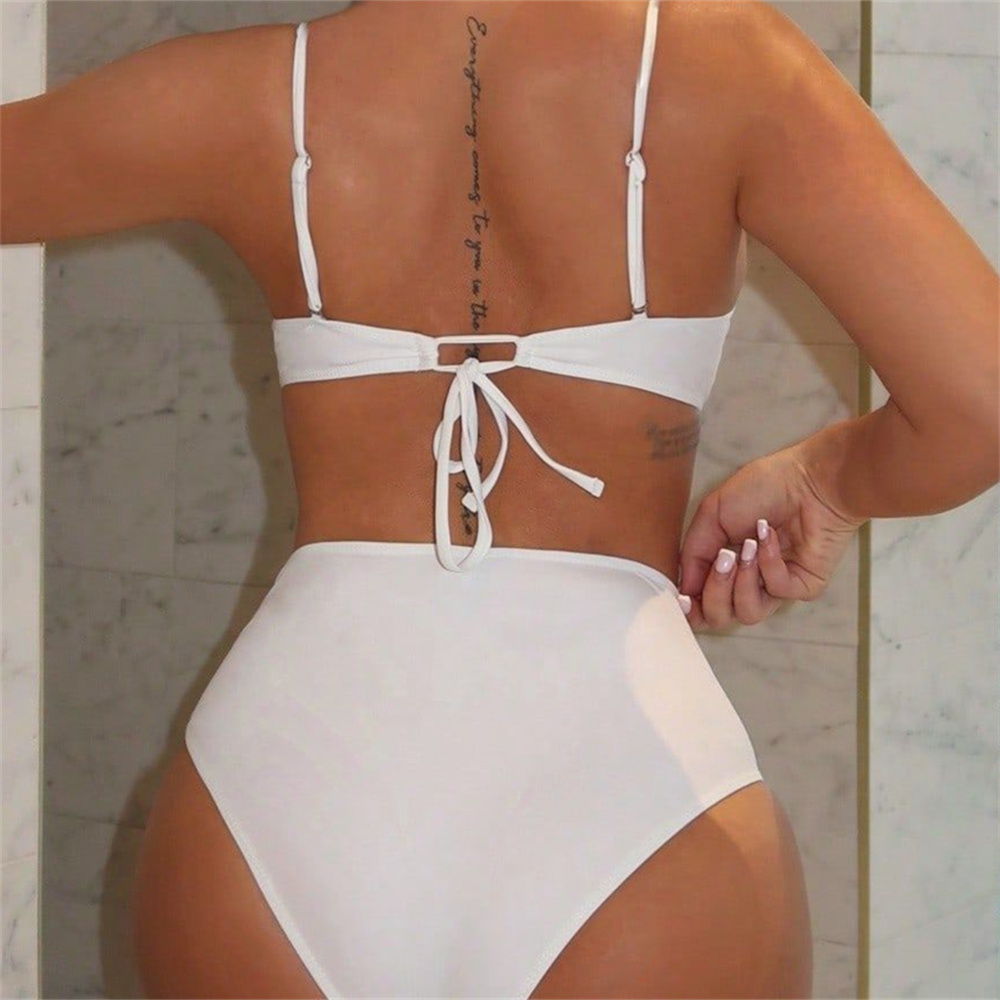 White Sling Bikini Bra Back La - Underwire Bra Padded avaliação e preço
