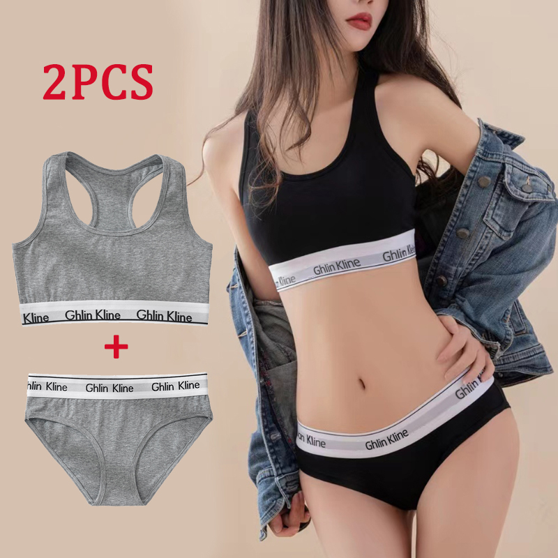 2PCS Ghlin Kline Underwear wit - Cotton Bra Everyday avaliação e preço