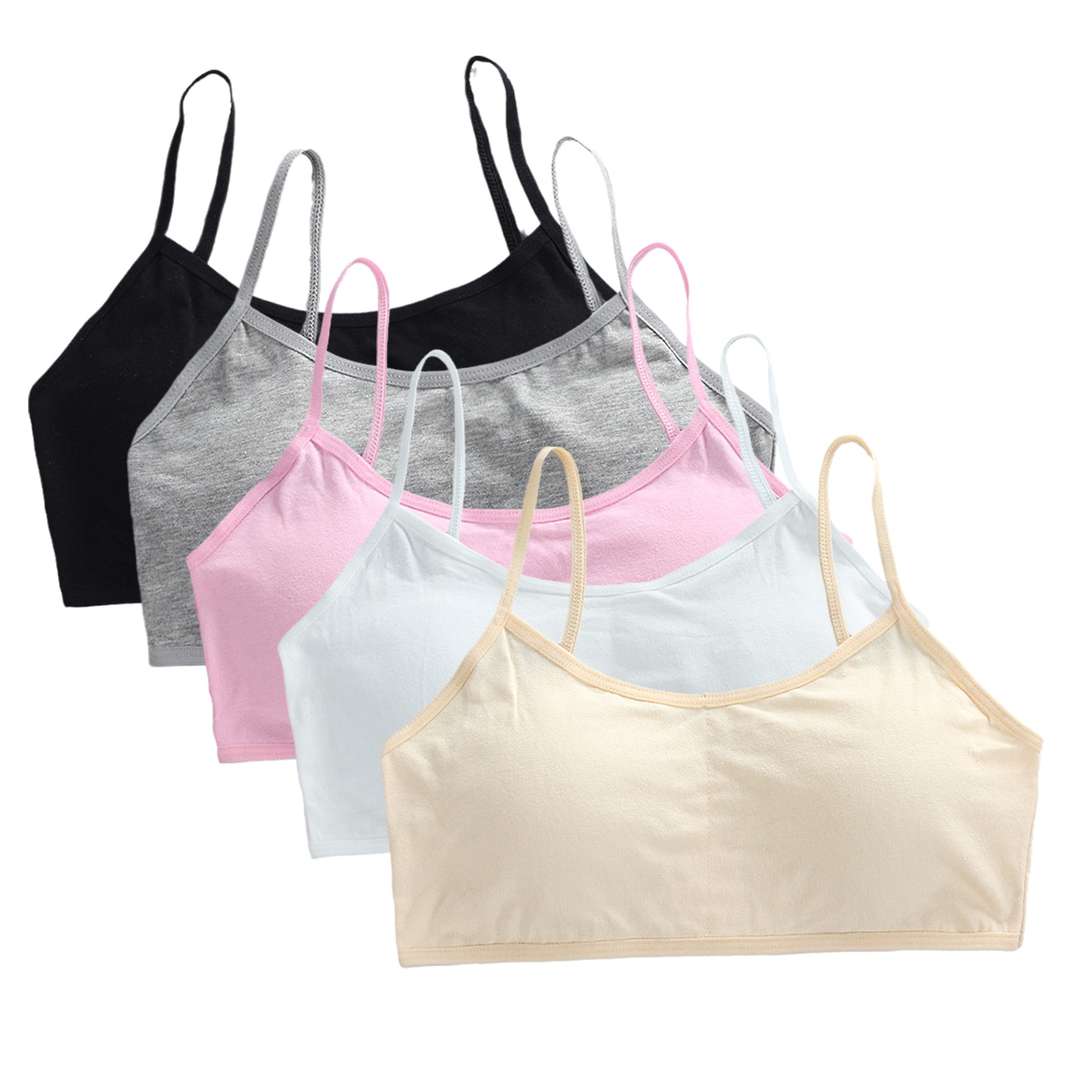 5pcs Teenage Girls Cotton Trai - Cotton Bra Everyday avaliação e preço