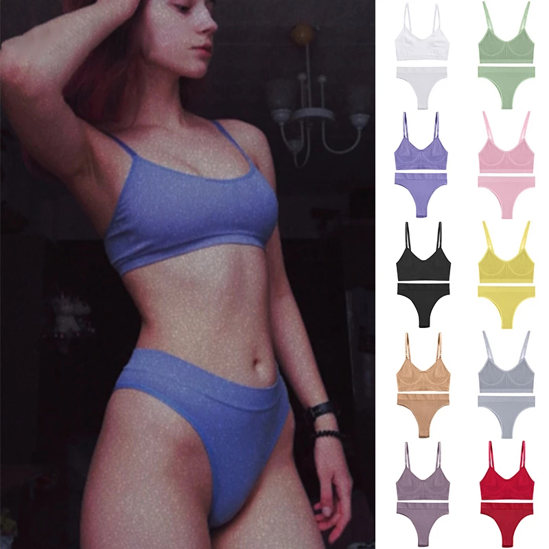 Women Bra Set Sexy Lingerie Fe - Cotton Bra Everyday avaliação e preço