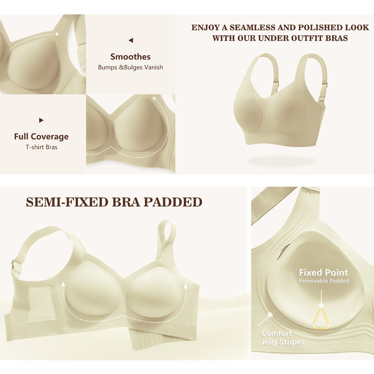 Women Wirefree Bras for Women  - Full Coverage Bra avaliação e preço