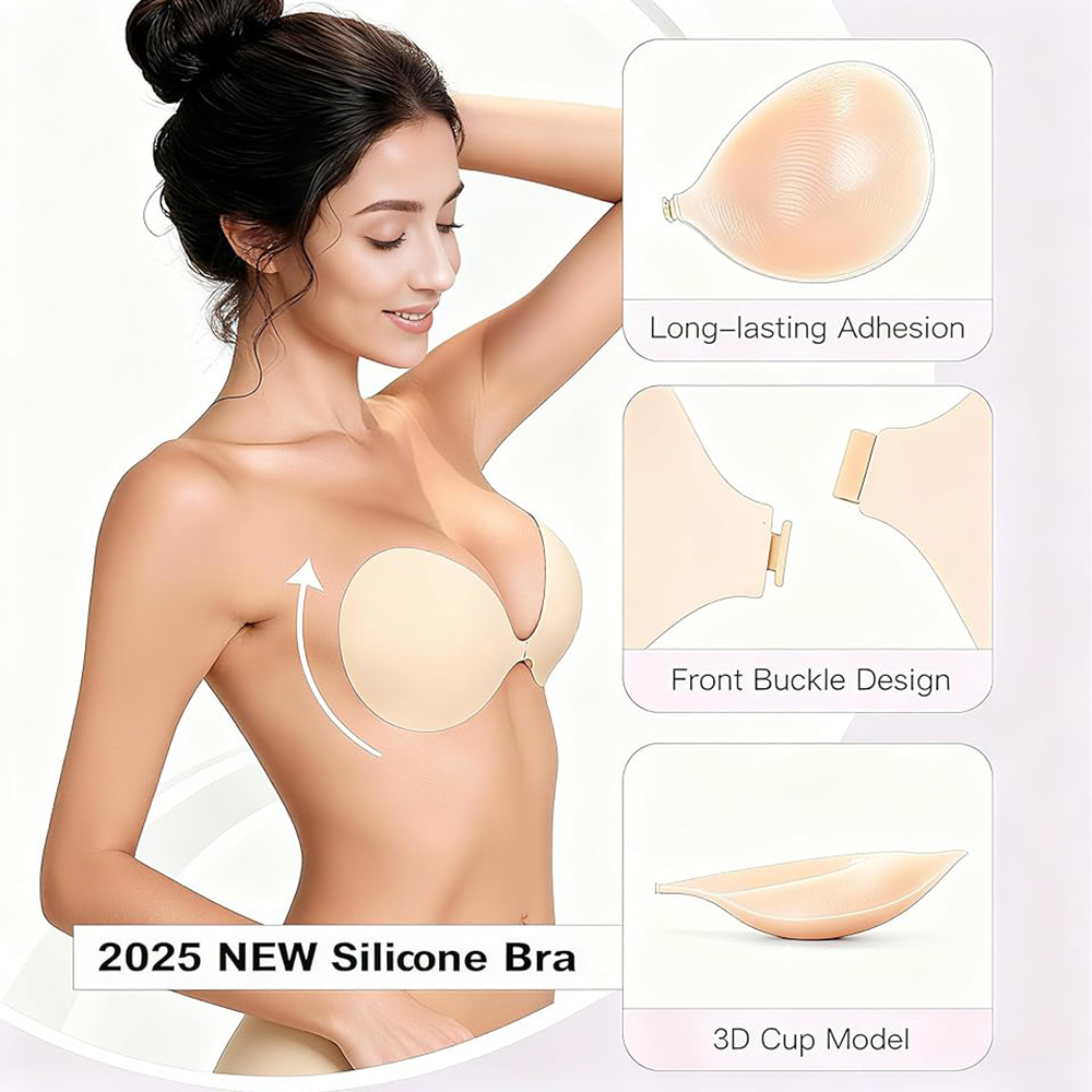 Strapless Push Up Sticky Bra P - Backless Bra Sticky avaliação e preço