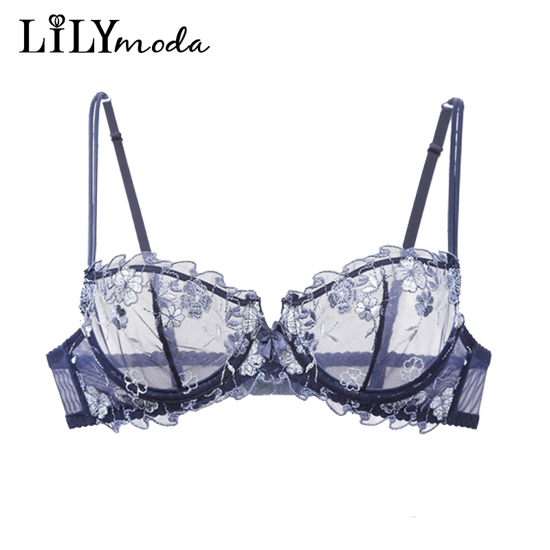 Lilymoda Women Sexy Ultrathin  - Demi Bra Balconette avaliação e preço