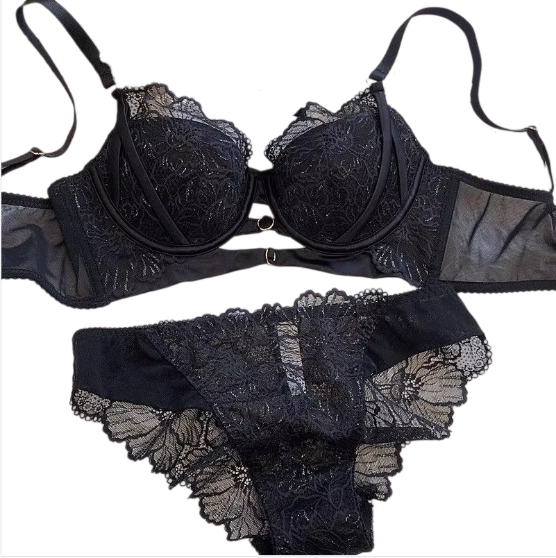 Sexy Hollow Lace Bra Set Large - Cotton Bra Everyday avaliação e preço