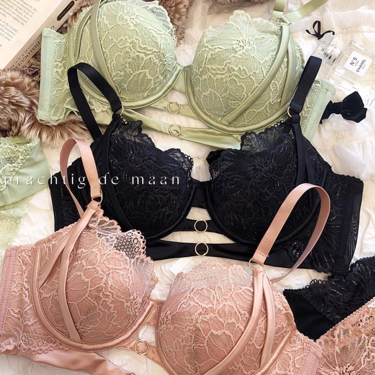 Sexy Hollow Lace Bra Set Large - Cotton Bra Everyday avaliação e preço