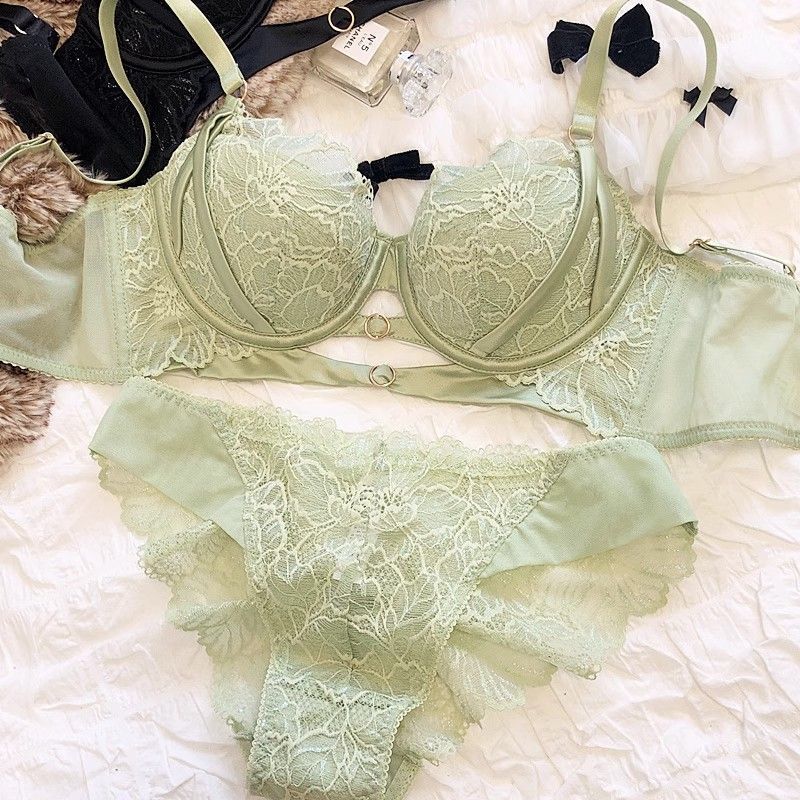 Sexy Hollow Lace Bra Set Large - Cotton Bra Everyday avaliação e preço