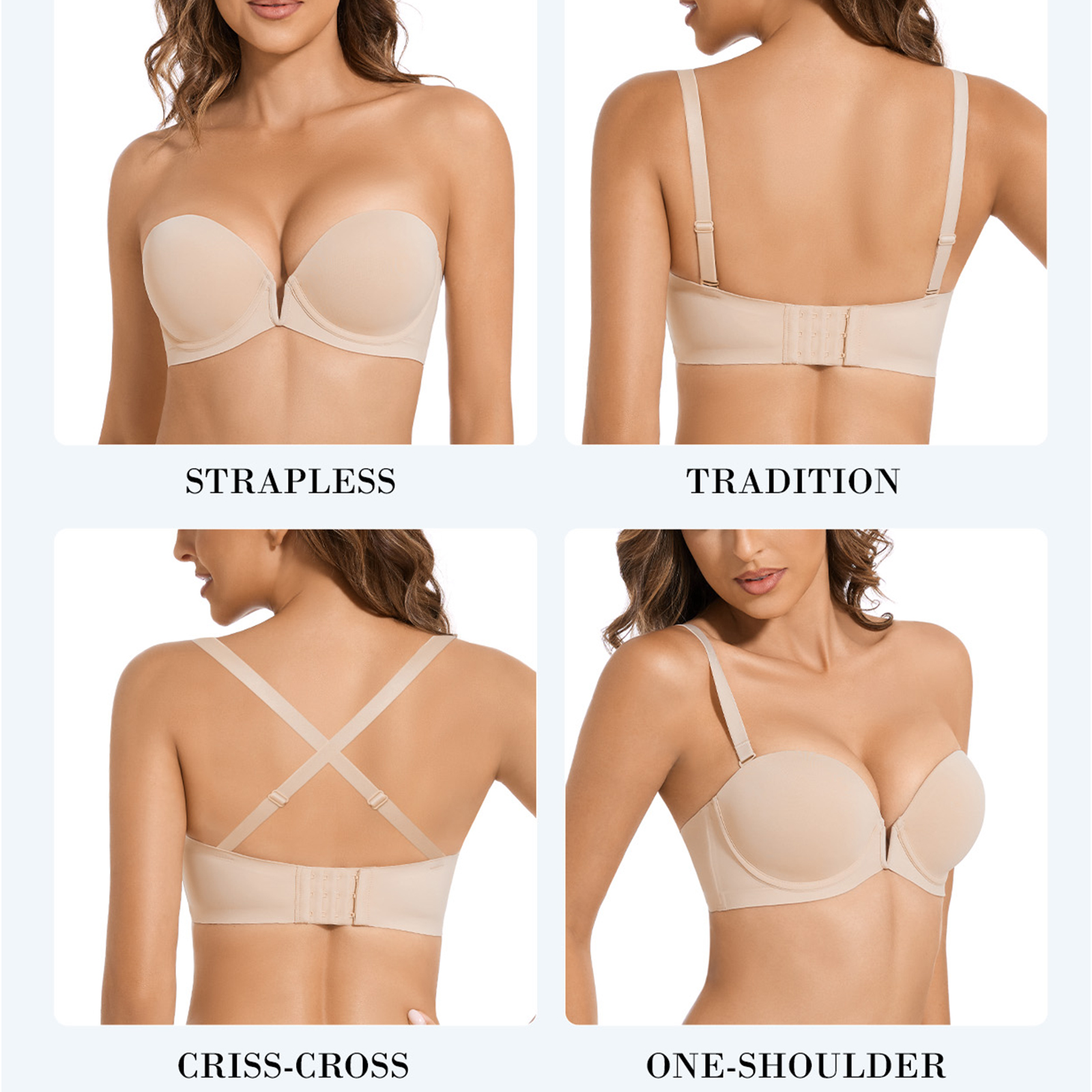 New Bra Push Up Underwire Ultr - Convertible Bra Multiway avaliação e preço