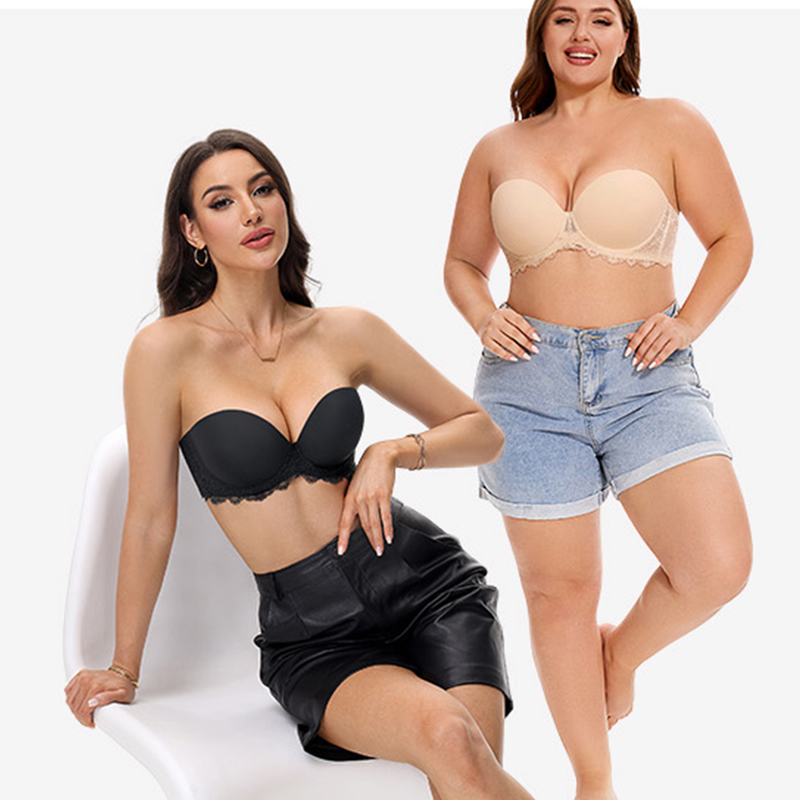 New Plus Size Sexy Strapless P - Convertible Bra Multiway avaliação e preço