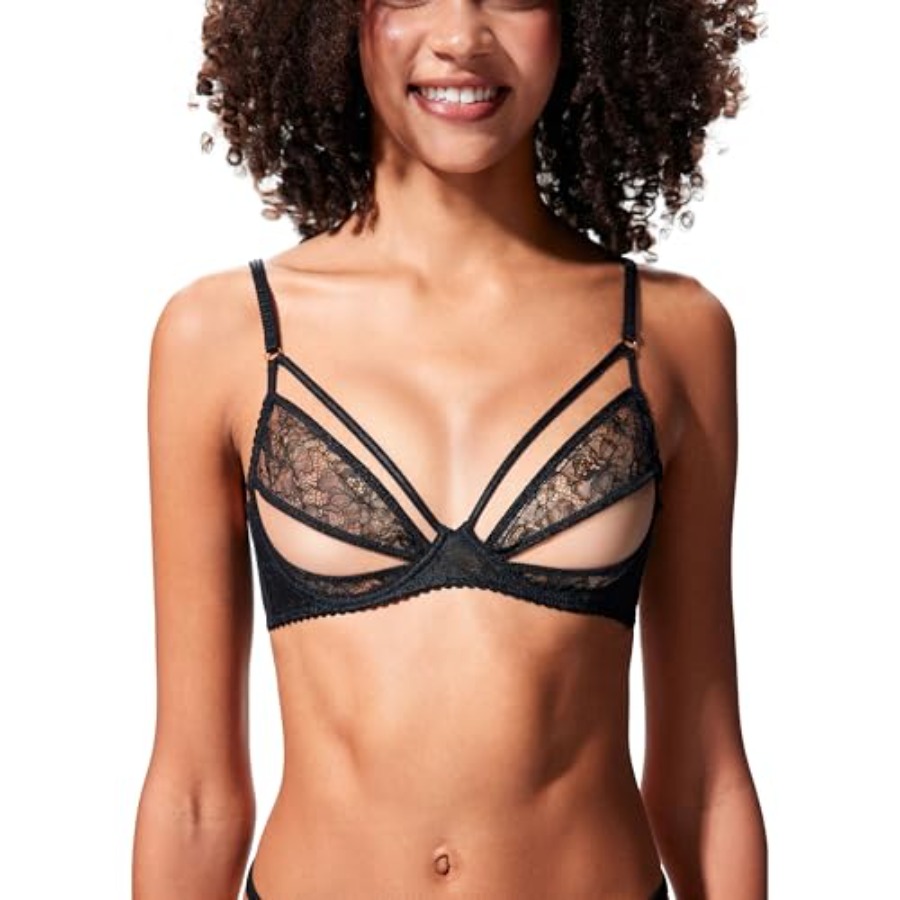 Faye Women's Sexy Lace Bra, Ba - Demi Bra Balconette avaliação e preço