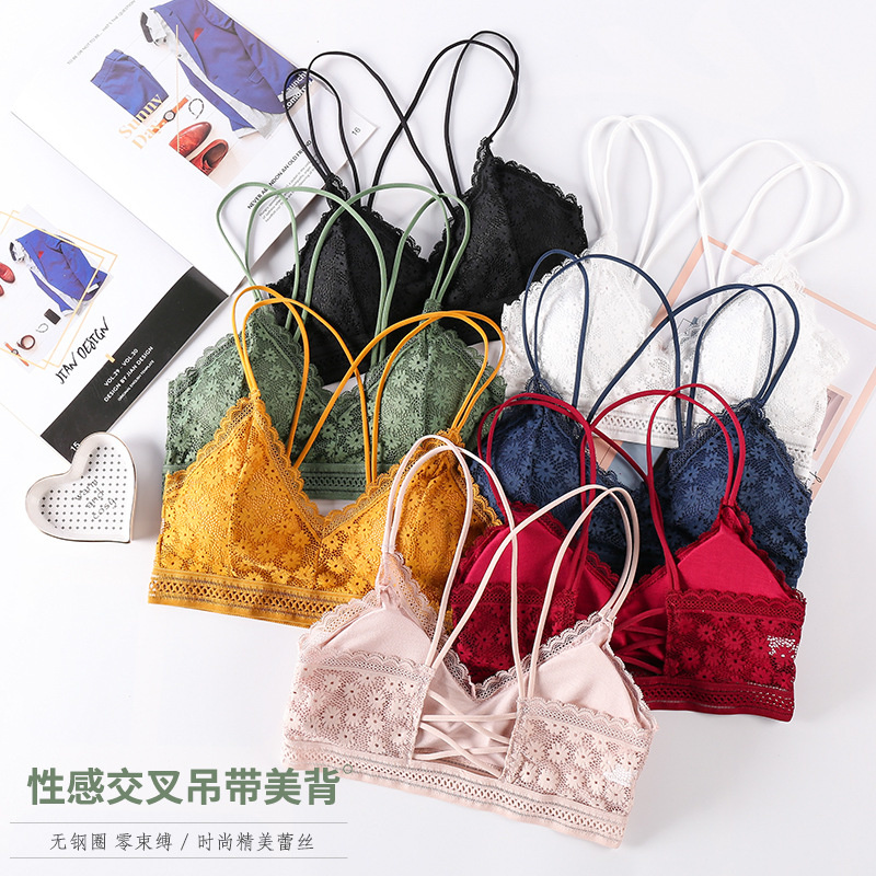 3D Sexy Lingerie Seamless Spor - Lace Bralette Set avaliação e preço