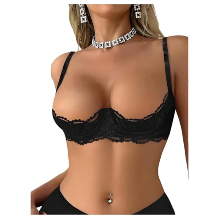 OYOANGLE Women's 1/4 Cup Lace  - Demi Bra Balconette avaliação e preço