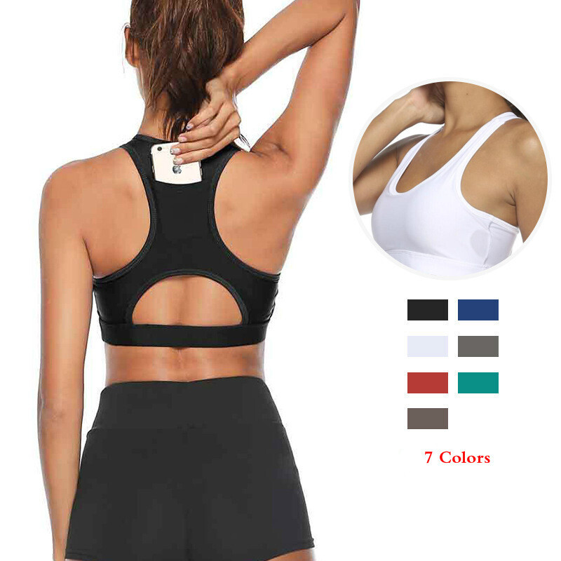 Women Workout Tank Top Gym Str - Underwire Bra Padded avaliação e preço