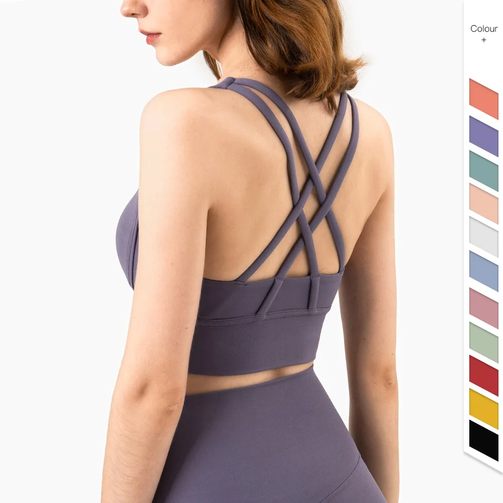 Summer Fashion Cross Back Wome - Sports Bra Racerback avaliação e preço