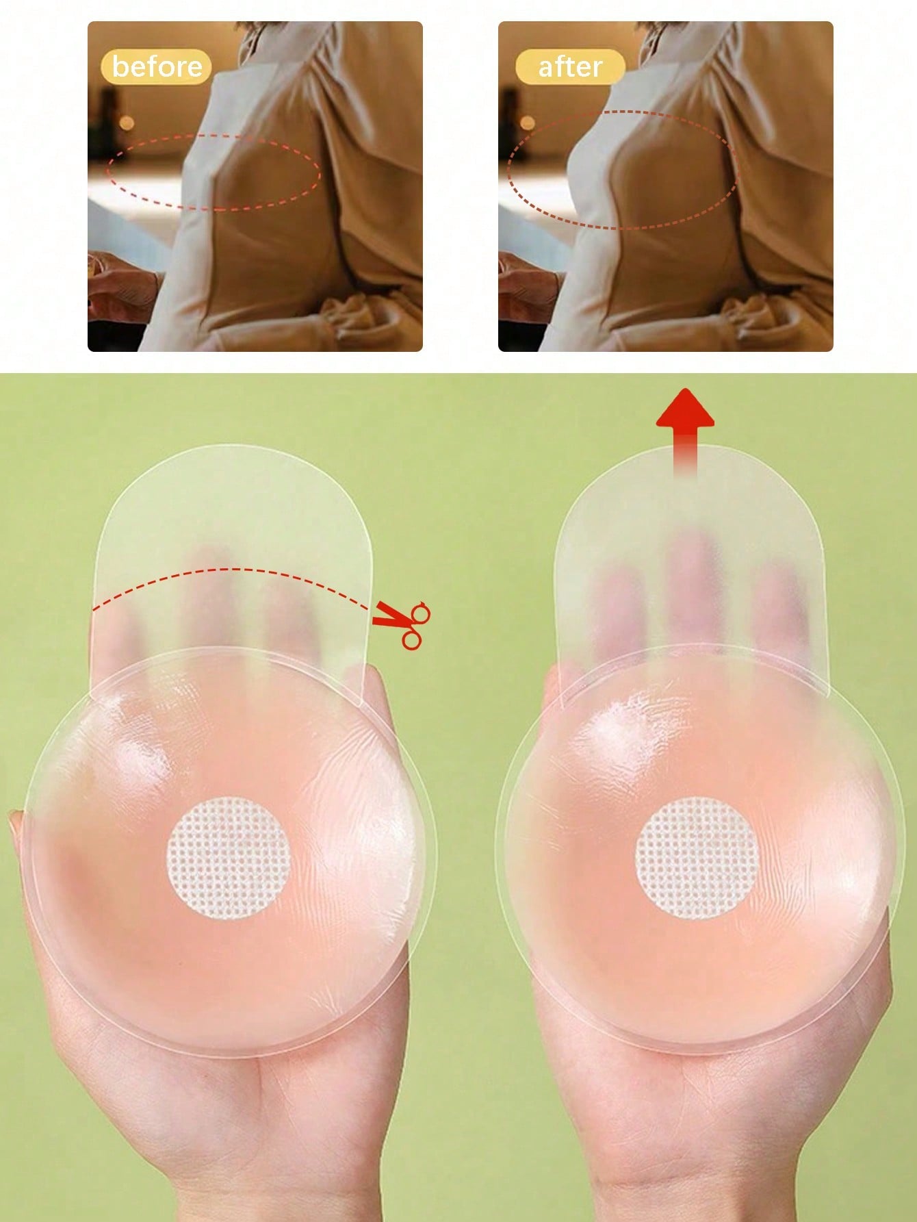 6.5cm Invisible Silicone Breas - Push Up Bra Silicone avaliação e preço
