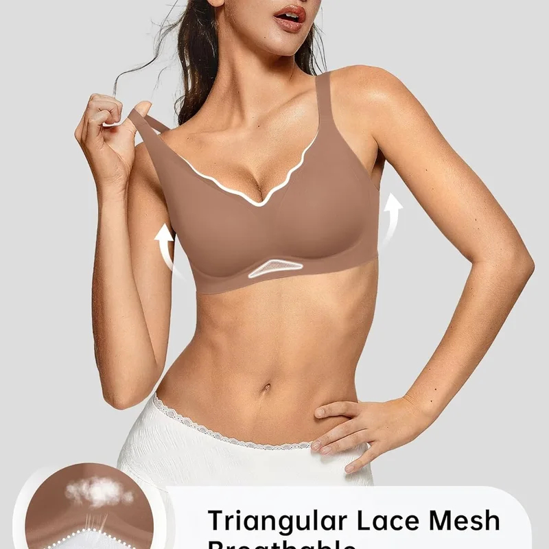 Women’s Wireless Bras Scallope - Wirefree Bra Comfort avaliação e preço