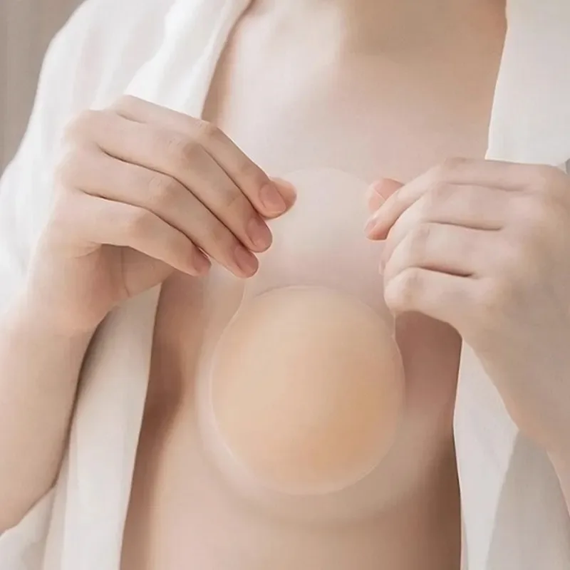 1Pairs Silicone Nipple Cover L - Push Up Bra Silicone avaliação e preço