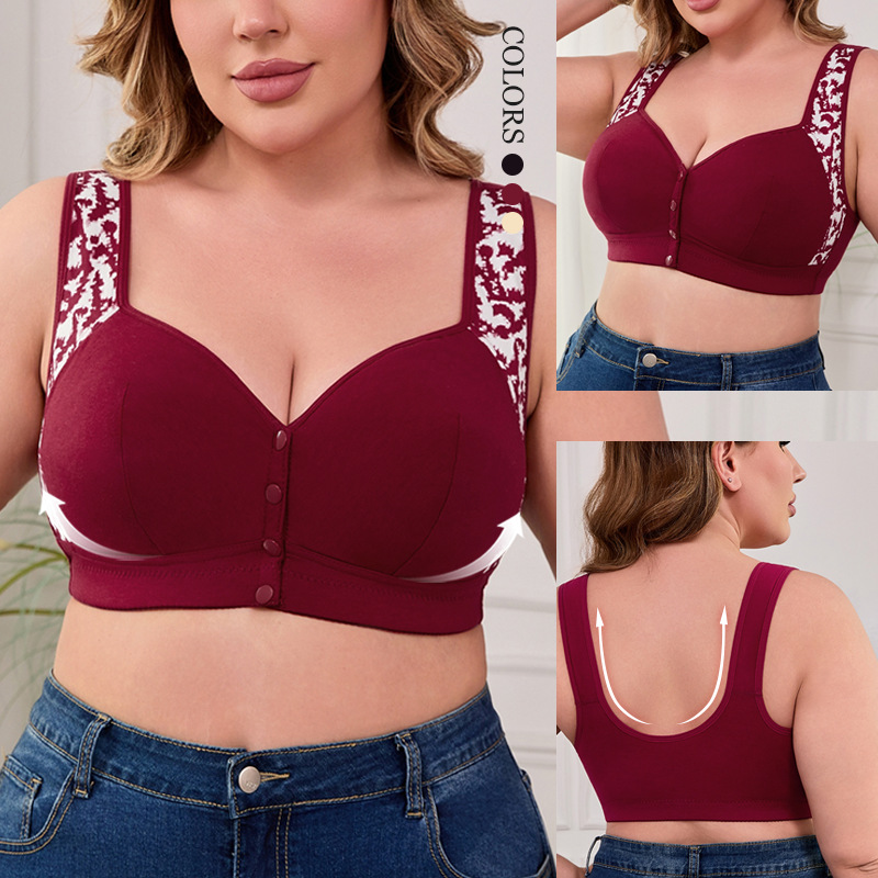 XL-7XL Plus Size Front Buckle  - Wirefree Bra Comfort avaliação e preço
