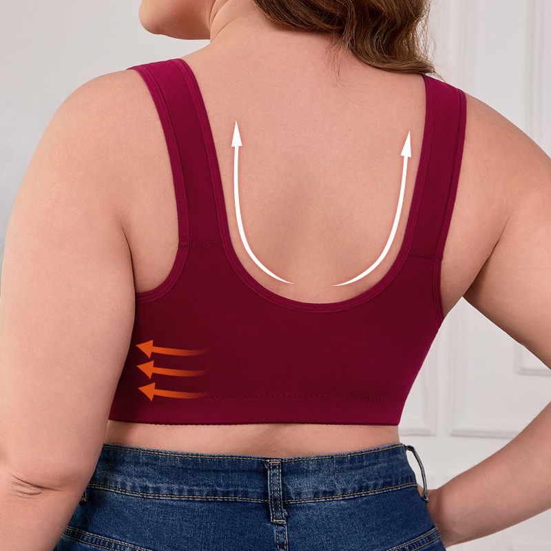 XL-7XL Plus Size Front Buckle  - Wirefree Bra Comfort avaliação e preço